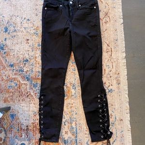 Good American Black Lace-up Jeans - Women’s 6 / 28